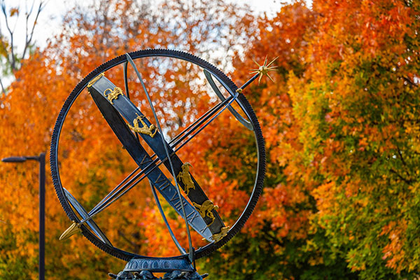 Miami University sundial on Oxford campus