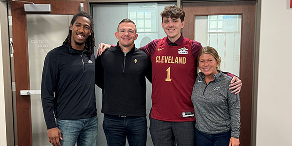 From left to right: Kevin Taylor ’19, Kyle Kaminski, Sean O’Donnell ’26, and Alex Joyner