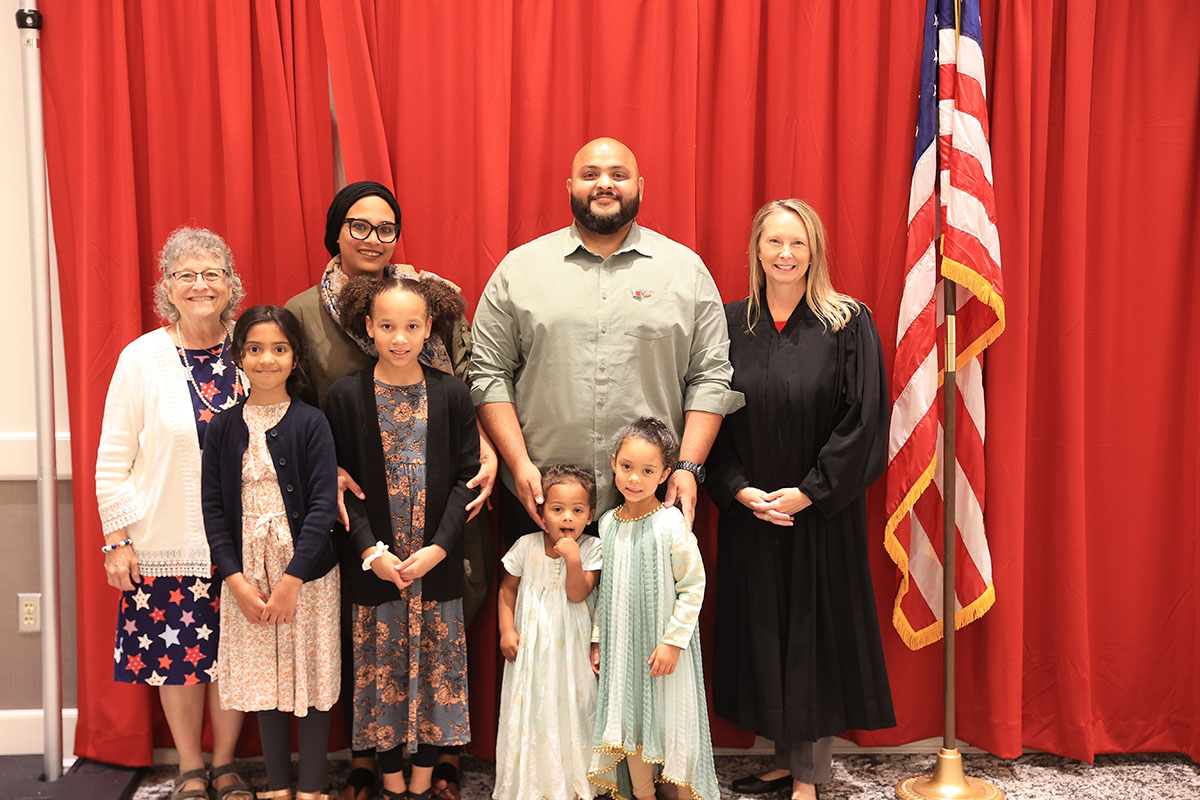 Nearly 100 people were formally sworn in as United States citizens during a U.S. District Court Naturalization Ceremony held Sept. 17 at Fritz Pavilion in Armstrong Student Center.
