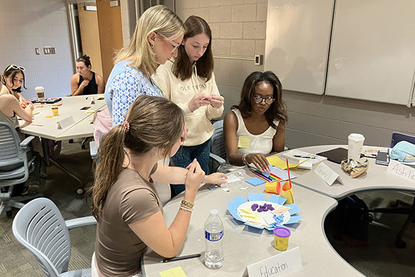 Miami University students during innovation class