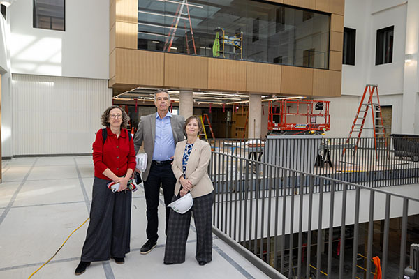 Gaile Pohlhaus, associate dean of the College of Arts and Science; Timothy Melley, director of the Humanities Center; and Renée Baernstein, dean of the College of Arts and Science