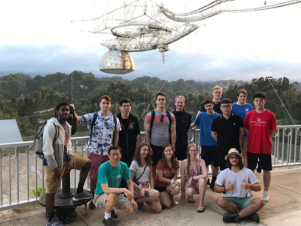 arecibo observatory Qihou Zhou and 2020 J term class