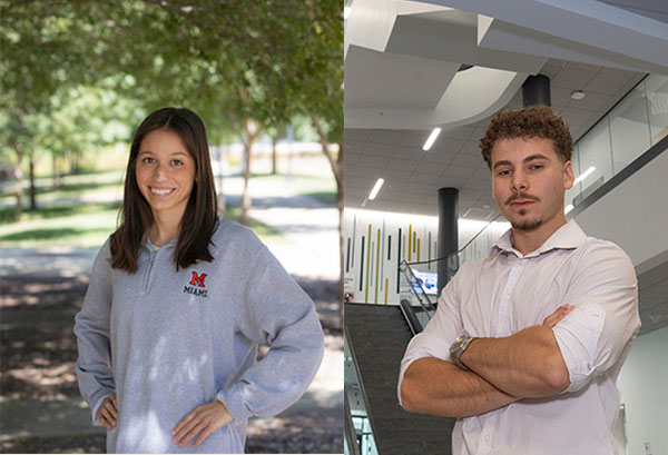 Two Miami University students who interned at Cleveland Clinic said the experience gave them valuable insights that will benefit them in their careers.