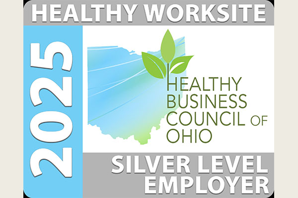 Healthy Worksite Silver Level Employer from Healthy Business Council of Ohio logo